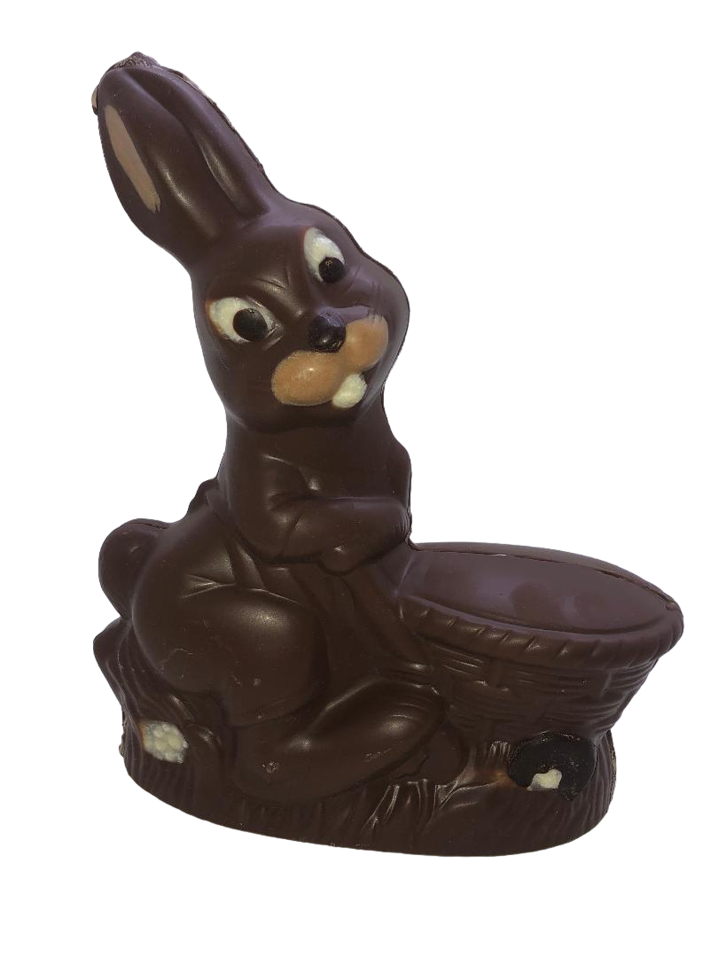 Lapin Panier - Chocolat au lait ou noir