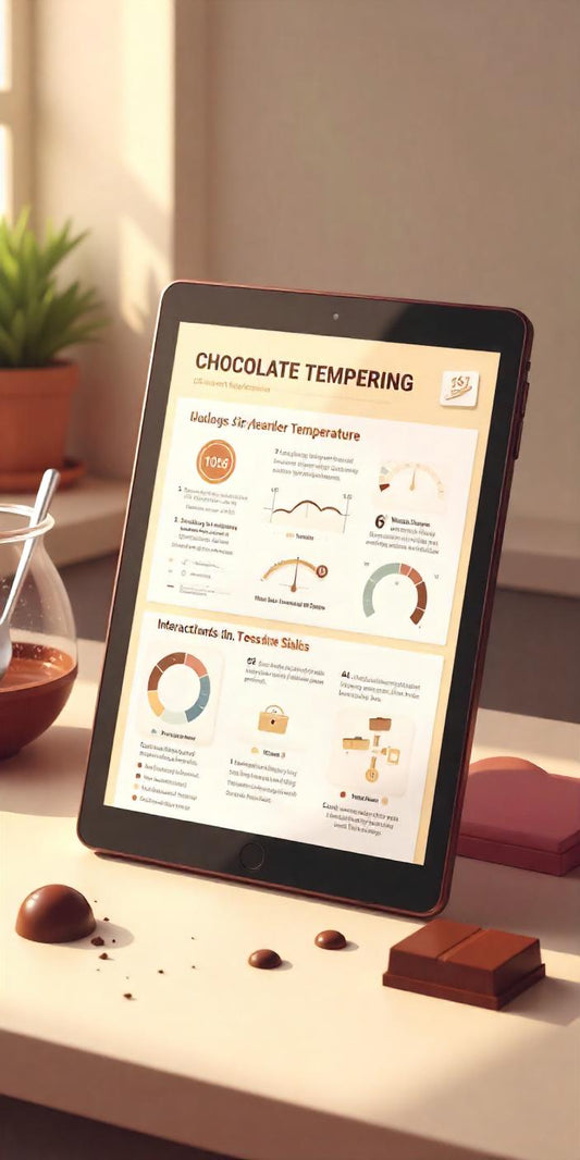 Tableau complet de tempérage du chocolat